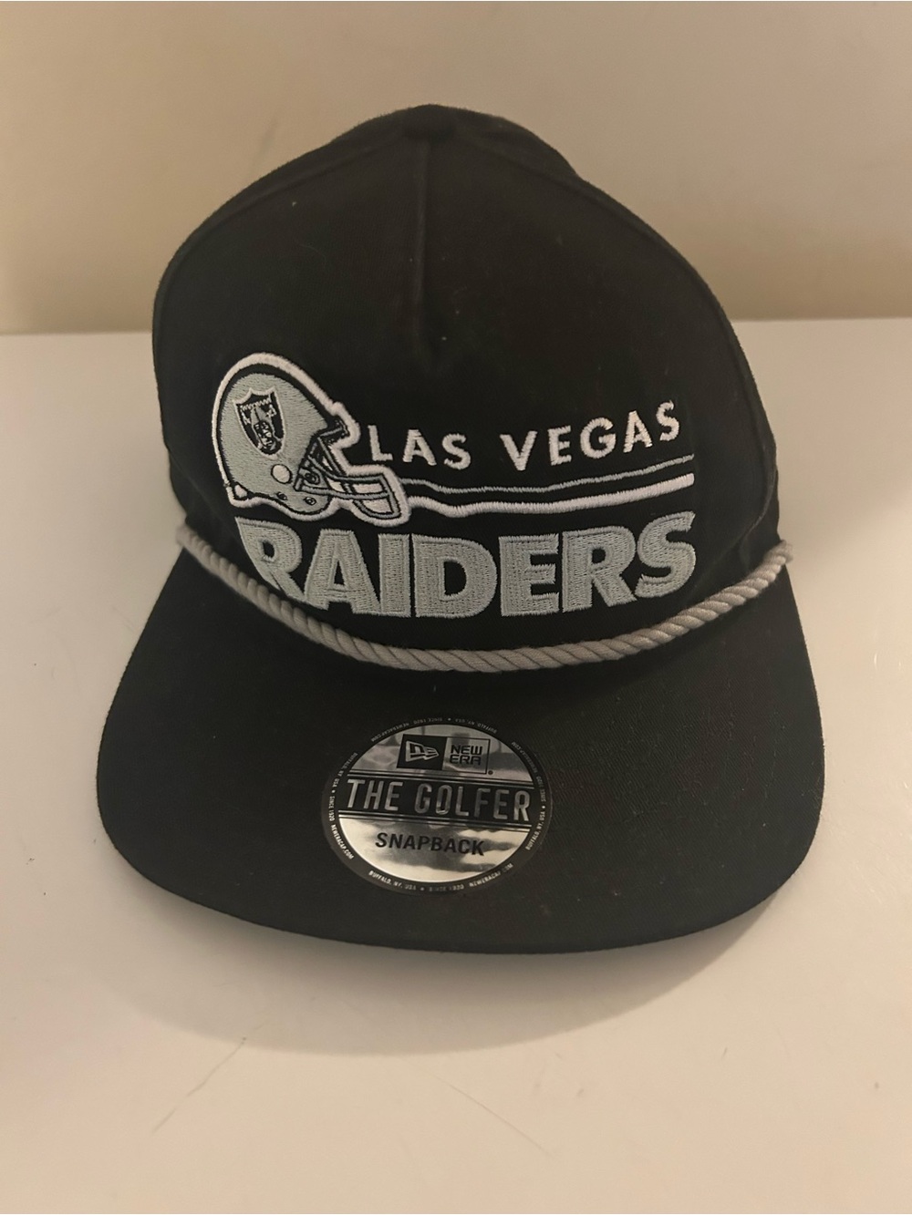 Las Vegas Raiders New Era 9Fifty The Golfer Style SnapBack Adjustable Hat black
